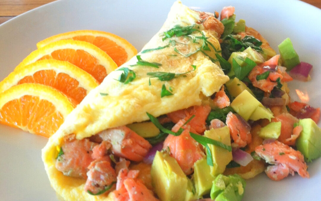 Salmon and Avocado Omelet